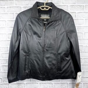 NWT($199) |•WILSONS LEATHER•| 3M Insulated Black Leather Jacket Size XL